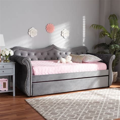 Full size daybed with twin trundle - You'll love the Samitha Upholstered Daybed with Trundle at Wayfair ... Bed Weight Capacity (Full Size) 400 lb. Trundle Bed Included . Yes. ... Jaclynn Queen Daybed with Twin Trundle, Diamond Button Tufting, Full Slats, No Box Spring Needed. by Willa Arlo™ Interiors. $560.00 $640.00 (179)